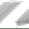Mexen Lunar-B Duschkabine schwenkbar rechts 100 x 100 cm, transparent, gebürstetes Kupfer - 832-100-100-65-00-P
