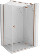 Mexen Mist-H T Desna preklopna tuš kabina 90 x 120 cm, prozirna, brušeni bakar - 8A5T-090-120-65-00-P