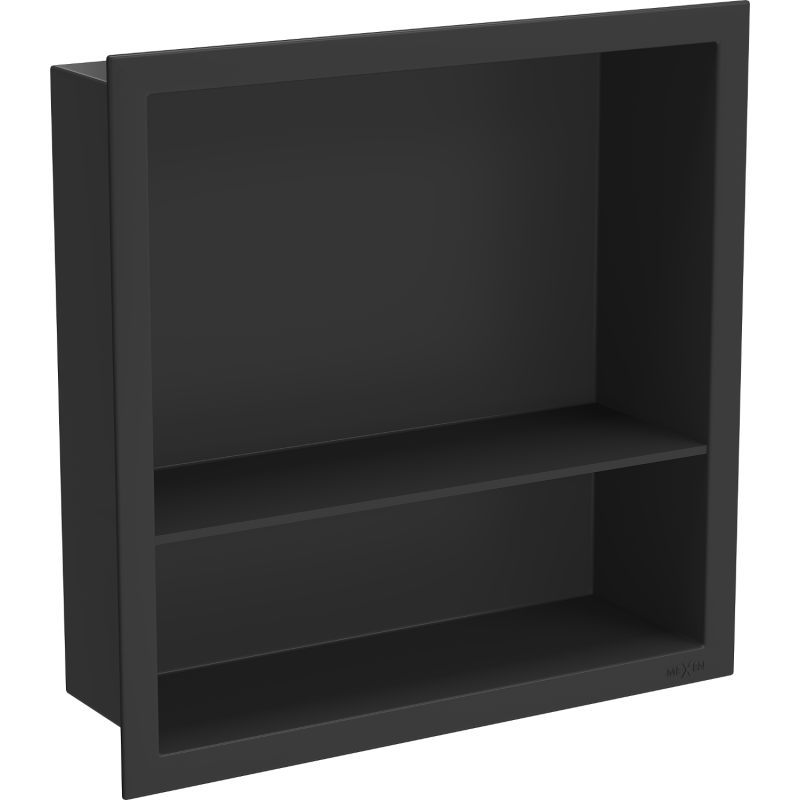 Mexen X-Wall-R mensola ad incasso con flangia e ripiano 30 x 30 cm, nero - 1970303010S