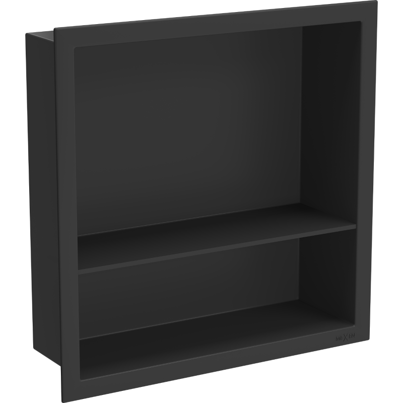 Mexen X-Wall-R prateleira embutida com flange e prateleira 30 x 30 cm, preta - 1970303010S