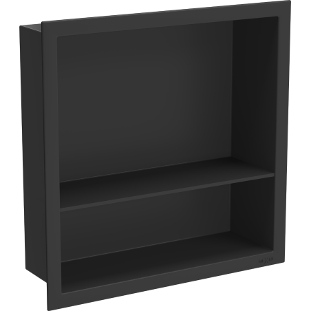 Mexen X-Wall-R étagère encastrable avec rebord et étagère 30 x 30 cm, noire - 1970303010S