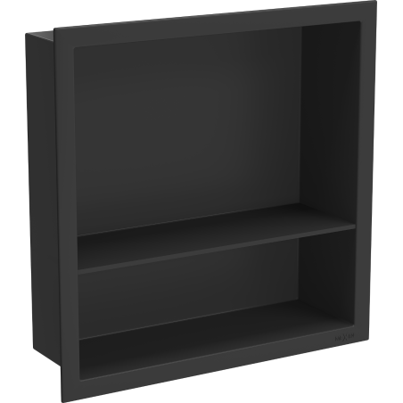 Mexen X-Wall-R inbouwnis met flens en plank 30 x 30 cm, zwart - 1970303010S