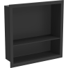 Mexen X-Wall-R étagère encastrable avec rebord et étagère 30 x 30 cm, noire - 1970303010S