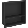 Mexen X-Wall-R mensola ad incasso con flangia e ripiano 30 x 30 cm, nero - 1970303010S