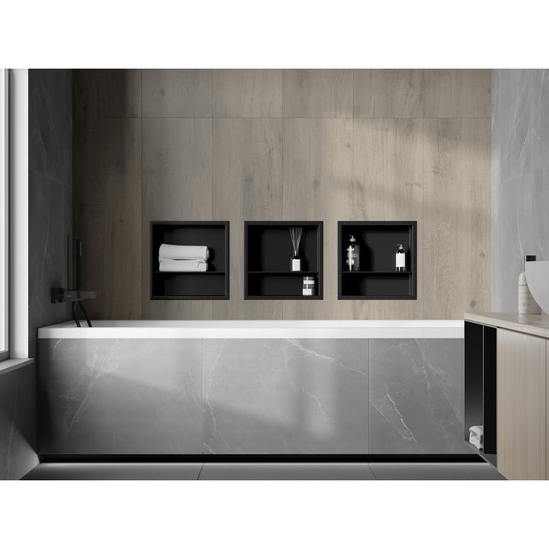 Mexen X-Wall-R estante empotrado con marco y estante 30 x 30 cm, negro - 1970303010S