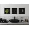 Mexen X-Wall-R nis nisplank met kraag en plank 30 x 30 cm, zwart - 1970303010S