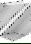 Mexen Mist-H T douchecabine draaideur links 100 x 75 cm, transparant, zwart - 8A5T-100-075-70-00-L
