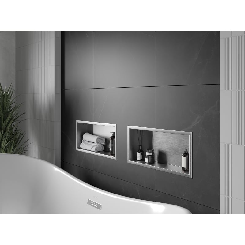 Mexen X-Wall-R nišna polica s ovratnikom 45 x 20 cm, inox - 1910452010