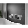 Mexen X-Wall-R nisplank met kraag 45 x 20 cm, inox - 1910452010