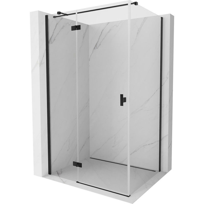Mexen Mist H T Duschkabine links öffnend 110 x 85 cm, transparent, schwarz - 8A5T-110-085-70-00-L