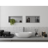 Mexen X-Wall-R nisplank met kraag 45 x 20 cm, inox - 1910452010