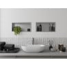 Mexen X-Wall-R recessed shelf with flange 45 x 20 cm, inox - 1910452010