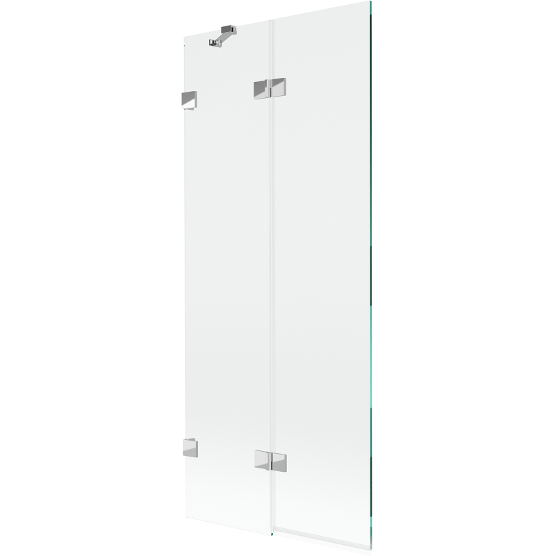 Mexen Lunar 2-panel left-hand bath screen 80 x 150 cm, transparent, chrome - 897-080-100-01-00-L