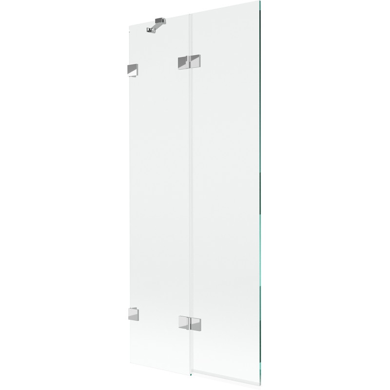 Mexen Lunar vannitoa 2-ukseline vasak poolsein 80 x 150 cm, läbipaistev, kroom - 897-080-100-01-00-L