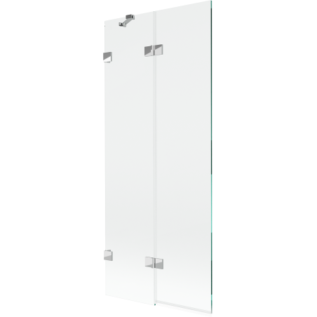 Mexen Lunar 2-panel left-hand bath screen 80 x 150 cm, transparent, chrome - 897-080-100-01-00-L