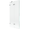 Mexen Lunar shower screen 2-panel left 80 x 150 cm, transparent, chrome - 897-080-100-01-00-L