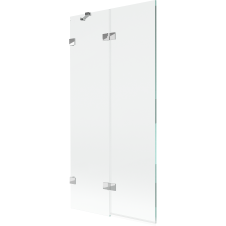 Mexen Lunar 2-wing Left Shower Screen 90 x 150 cm, Transparent, Chrome - 897-090-100-01-00-L