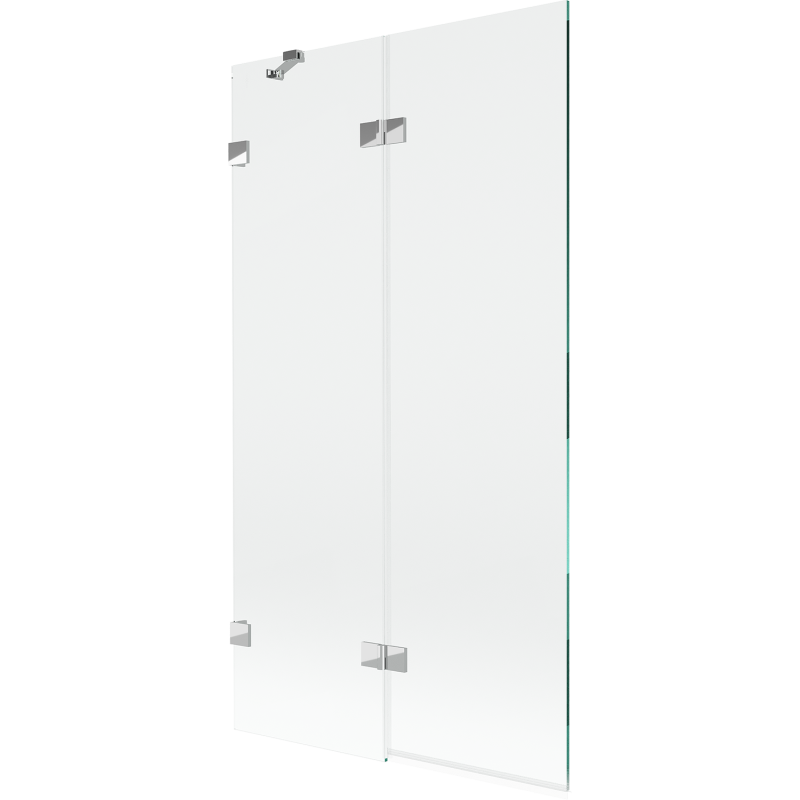 Mexen Lunar Badewannenabtrennung 2-flügelig links 100 x 150 cm, transparent, Chrom - 897-100-100-01-00-L