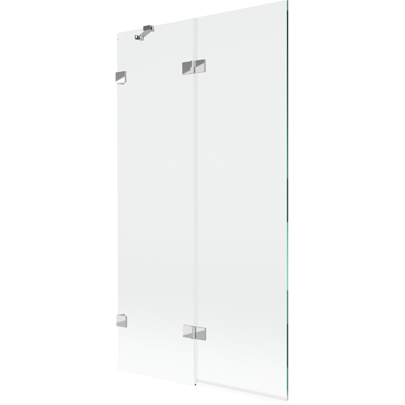 Mexen Lunar badscherm 2-delig links 100 x 150 cm, transparant, chroom - 897-100-100-01-00-L