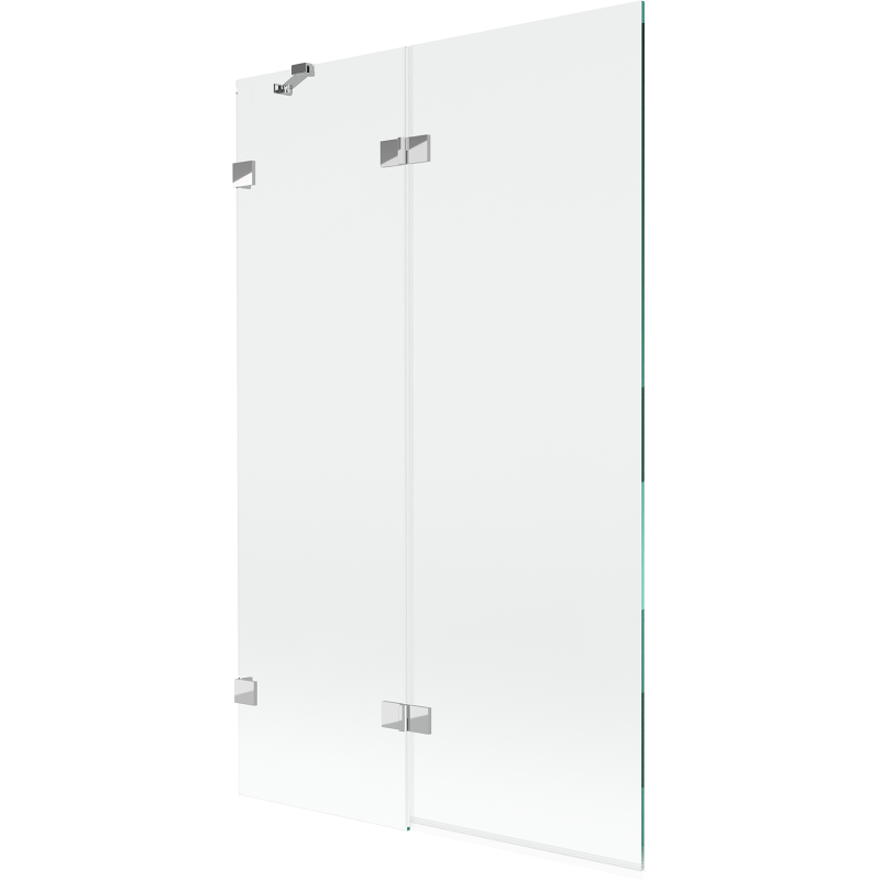Mexen Lunar 2-Panel Left Shower Screen 110 x 150 cm, Transparent, Chrome - 897-110-100-01-00-L