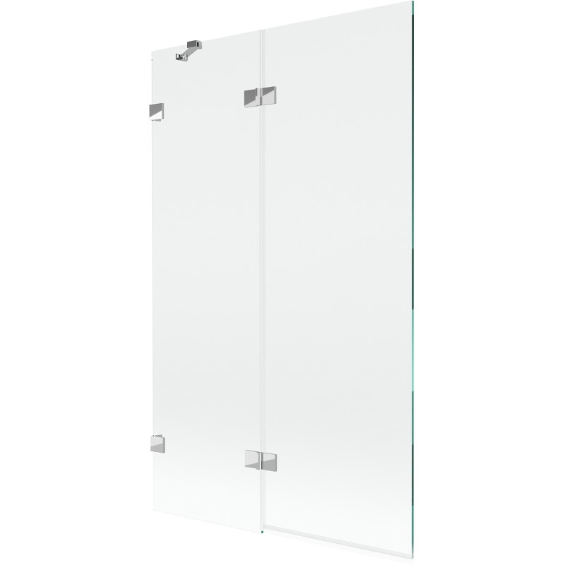 Mexen Lunar dvoskladni lijevi paravan za kadu 110 x 150 cm, proziran, krom - 897-110-100-01-00-L