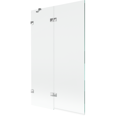 Mexen Lunar Wannenfaltwand, 2-teilig, links, 110 x 150 cm, transparent, chrom - 897-110-100-01-00-L