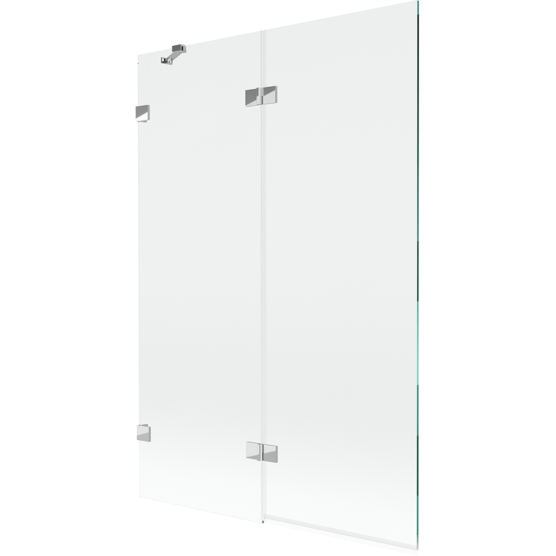 Mexen Lunar Duschabtrennung, 2-flügelig, links 120 x 150 cm, transparent, Chrom - 897-120-100-01-00-L