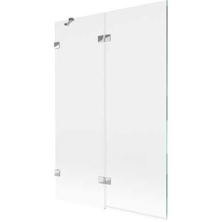 Mexen Lunar 2-wing left bath screen 120 x 150 cm, transparent, chrome - 897-120-100-01-00-L