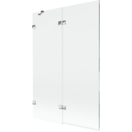 Mexen Lunar Duschabtrennung, 2-flügelig, links 120 x 150 cm, transparent, Chrom - 897-120-100-01-00-L
