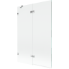 Mexen Lunar Duschabtrennung, 2-flügelig, links 120 x 150 cm, transparent, Chrom - 897-120-100-01-00-L