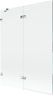 Mexen Lunar kaksiovinen vasenta suihkuseinää 130 x 150 cm, läpinäkyvä, kromi - 897-130-100-01-00-L