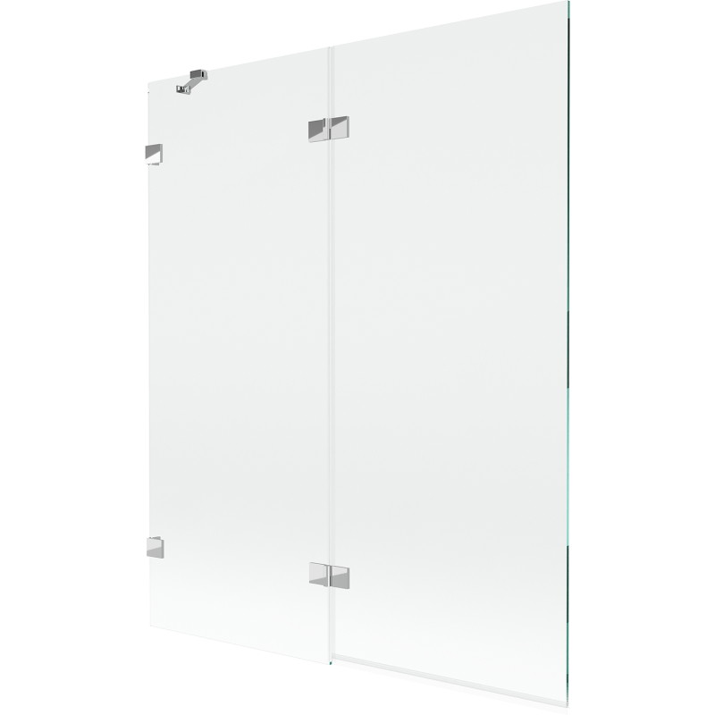 Mexen Lunar vasakpoolne 2-osaline vanni ekraan 140 x 150 cm, läbipaistev, kroom - 897-140-100-01-00-L