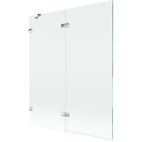 Mexen Lunar 2-flügelige Badewannenfalttür links 140 x 150 cm, transparent, Chrom - 897-140-100-01-00-L