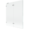 Mexen Lunar 2-flügelige Badewannenfalttür links 140 x 150 cm, transparent, Chrom - 897-140-100-01-00-L