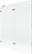 Mexen Lunar paravento da vasca 2-ante sinistro 140 x 150 cm, trasparente, cromo - 897-140-100-01-00-L