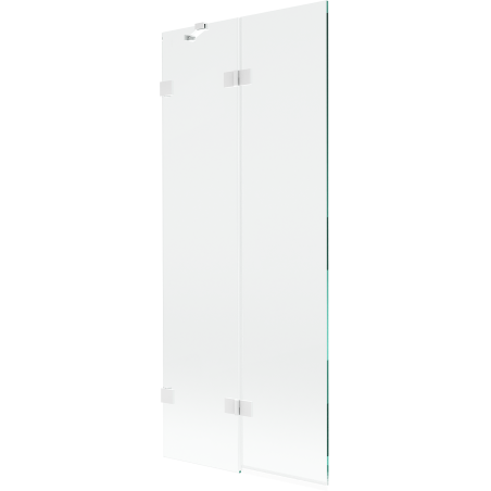 Mexen Lunar kahe tiivaga vanniseinasirm, vasakpoolne, 80 x 150 cm, läbipaistev, valge - 897-080-100-20-00-L