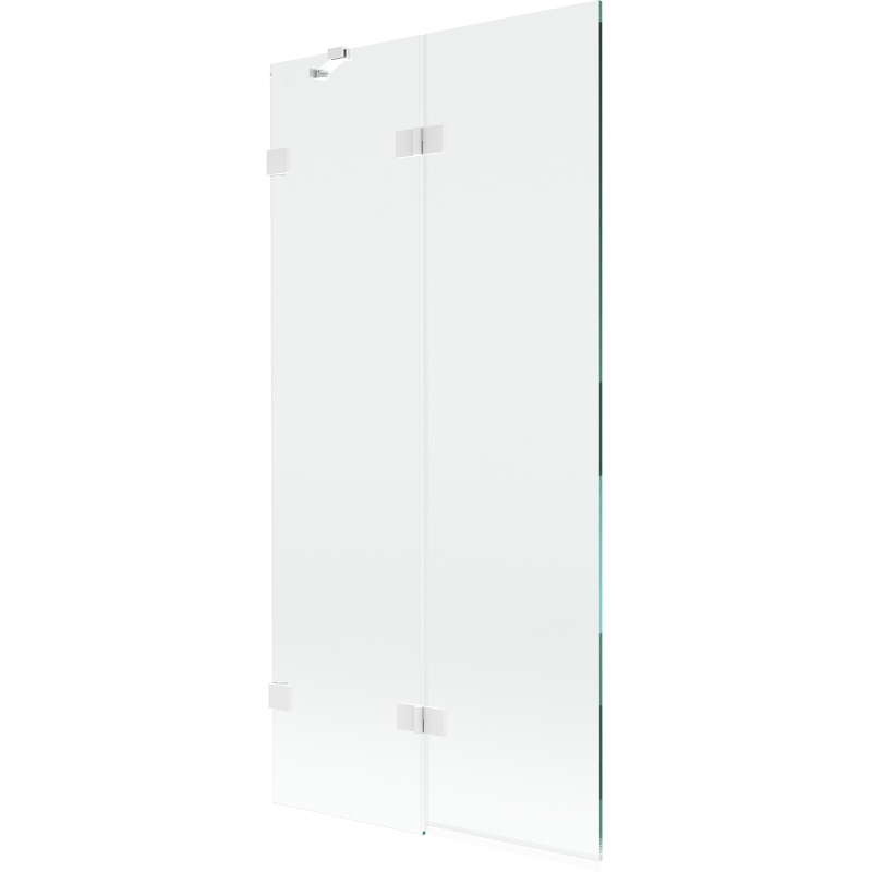 Mexen Lunar paratia da doccia a 2 ante sinistra 90 x 150 cm, trasparente, bianco - 897-090-100-20-00-L