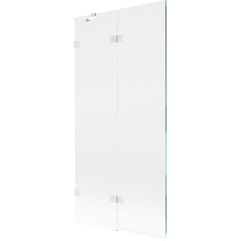 Mexen Lunar vannitoa kaheukseline vasakpoolne 90 x 150 cm, läbipaistev, valge - 897-090-100-20-00-L