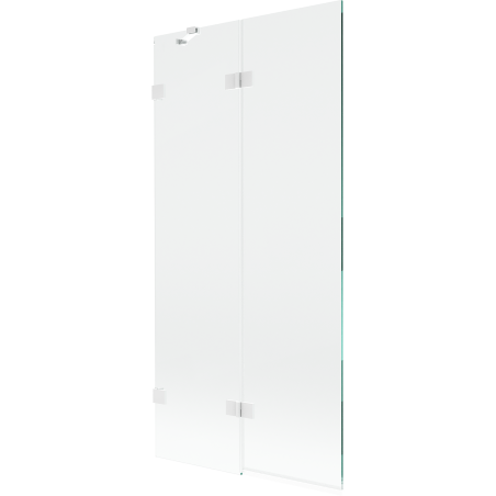 Mexen Lunar parawan nawannowy 2-skrzydłowy lewy 90 x 150 cm, transparent, biały - 897-090-100-20-00-L