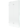 Mexen Lunar Duschabtrennung 2-flügelig links 90 x 150 cm, transparent, weiß - 897-090-100-20-00-L