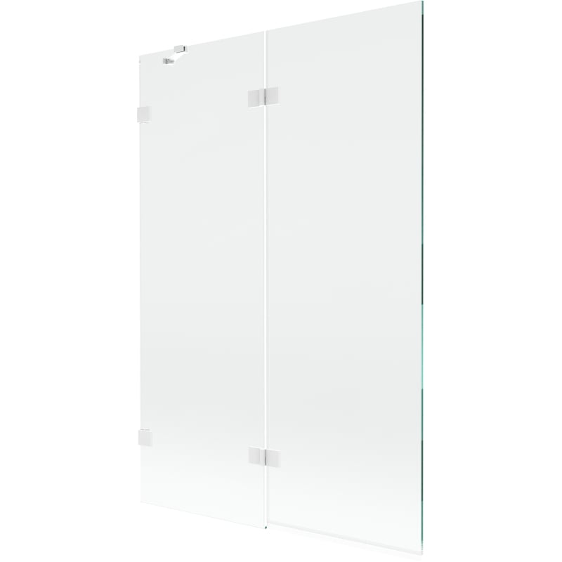 Mexen Lunar 2-panel left shower screen 120 x 150 cm, transparent, white - 897-120-100-20-00-L