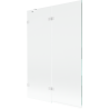 Mexen Lunar 2-panel left shower screen 120 x 150 cm, transparent, white - 897-120-100-20-00-L