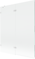 Mexen Lunar 2-osainen vasenkätinen suihkuseinä 140 x 150 cm, läpinäkyvä, valkoinen - 897-140-100-20-00-L