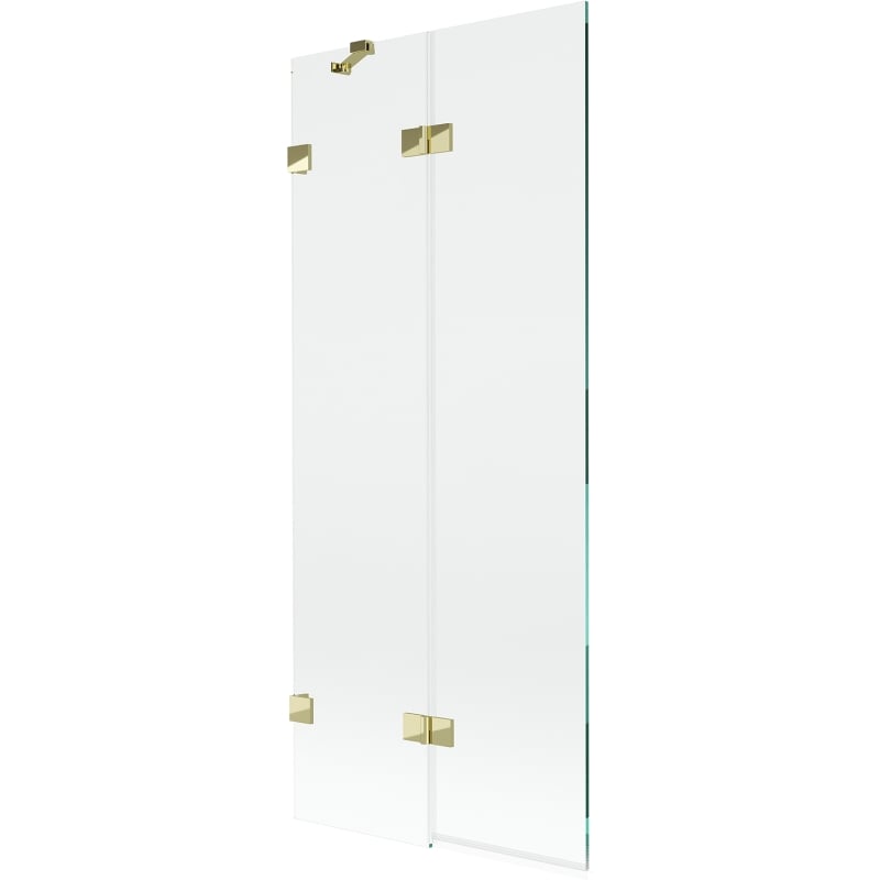 Mexen Lunar vanninurk, 2-leheline, vasak, 80 x 150 cm, läbipaistev, kuldne - 897-080-100-50-00-L
