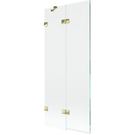 Mexen Lunar vanninurk, 2-leheline, vasak, 80 x 150 cm, läbipaistev, kuldne - 897-080-100-50-00-L