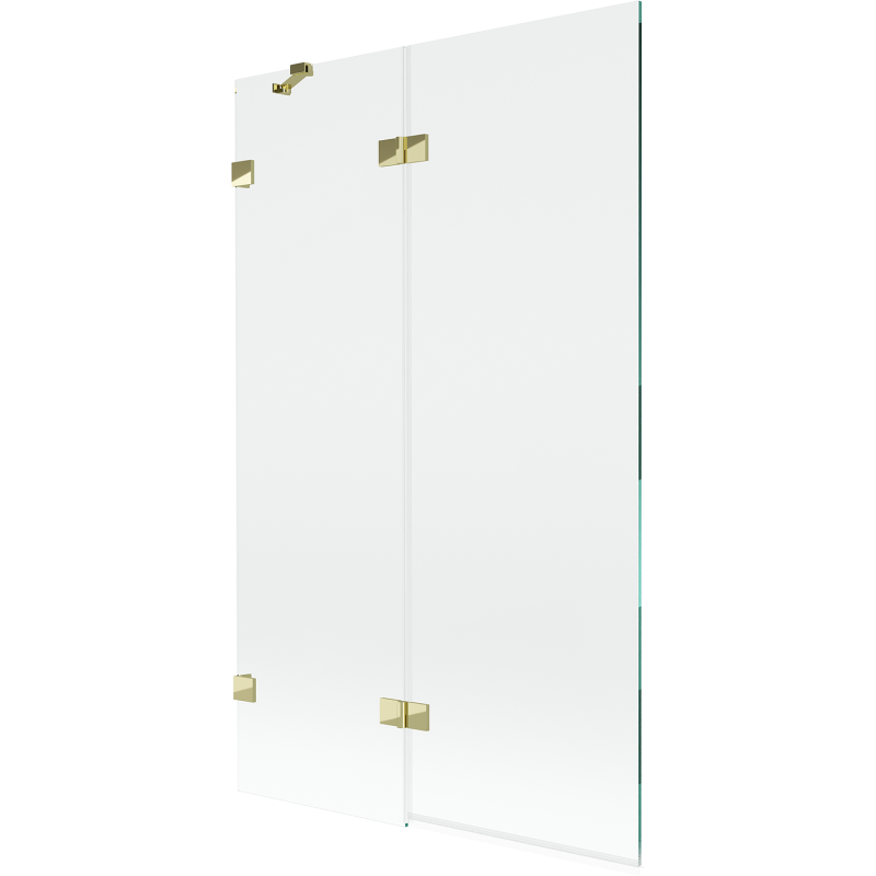Mexen Lunar 2-wing left shower screen 110 x 150 cm, transparent, gold - 897-110-100-50-00-L