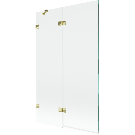 Mexen Lunar duschvägg 2-delad vänster 110 x 150 cm, transparent, guld - 897-110-100-50-00-L