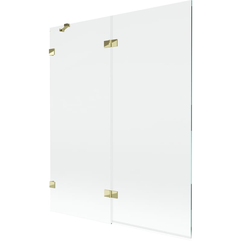 Mexen Lunar 2-panel left shower screen 140 x 150 cm, transparent, gold - 897-140-100-50-00-L