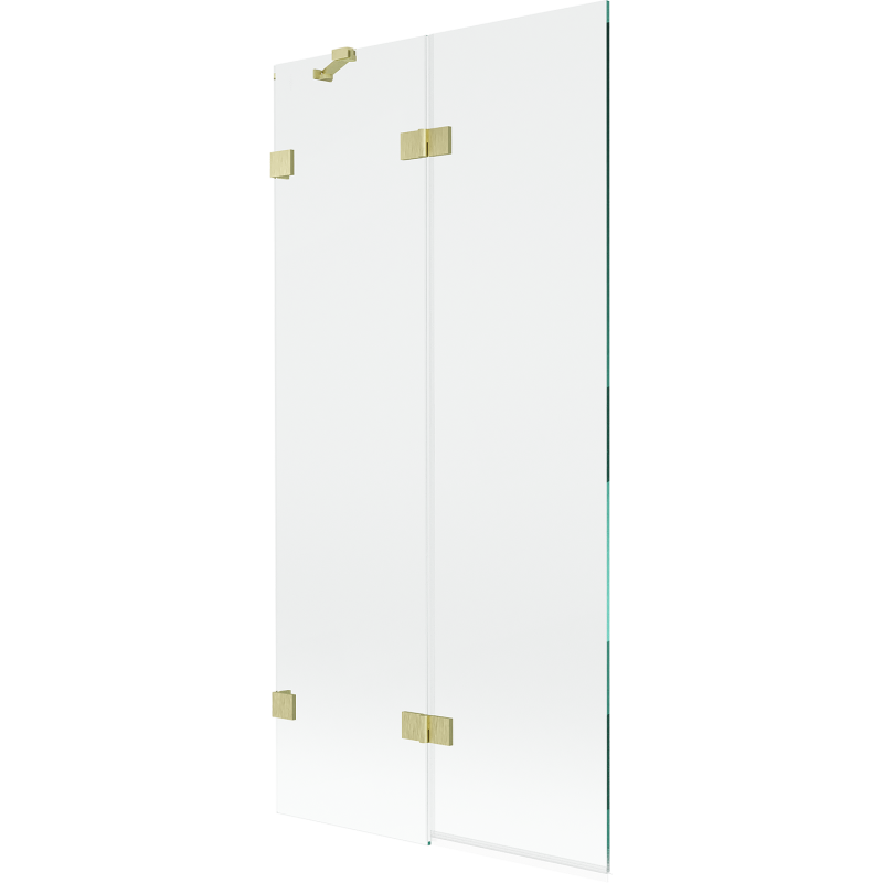 Mexen Lunar parawan nawannowy 2-skrzydłowy lewy 90 x 150 cm, transparent, złoty szczotkowany - 897-090-100-55-00-L