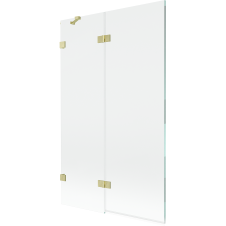 Mexen Lunar Duschwand 2-flügelig links 110 x 150 cm, transparent, gold gebürstet - 897-110-100-55-00-L